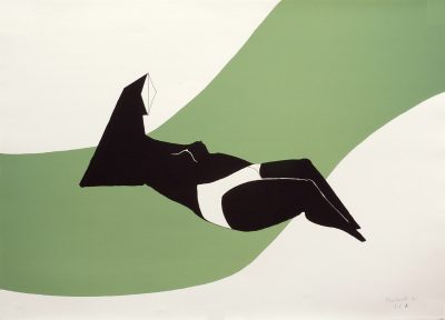 Lynn Chadwick – Reclining Figure on Green
